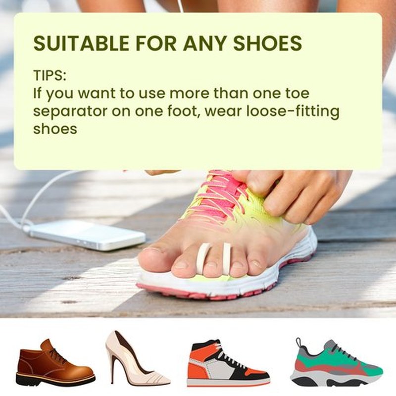 Bukihome 50 Pack Foam Toe Separators - Correct Overlapping Toes and Reduce Friction - Breathable and Comfortable, Foam Toe Spacers for Women