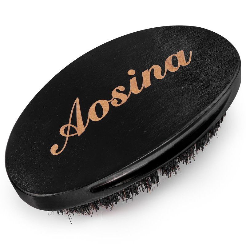 Wave Brush for Men - Made with Beech Mix Nature Boar Bristle - Smoothing Hair Brush for All Hair Types, Restores Shine and Waves