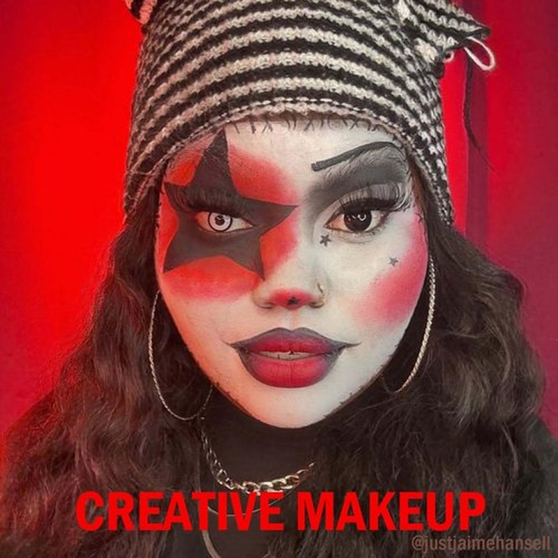 Paminify Black White Red Face Body Paint 1.01 oz/pc with 3 Sponges,Water Based Face Paint Kit for Clown Joker Devil Vampire Skeleton Cosplay Makeup,Halloween SFX Makeup Cream Face Painting,3.03 oz