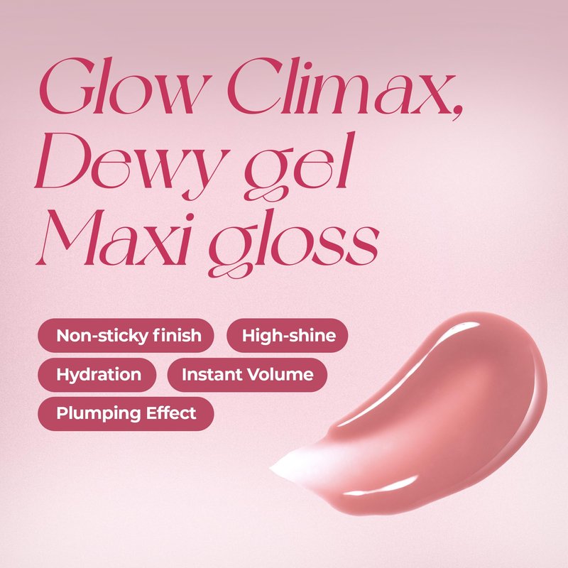 WAKEMAKE x NETFLIX SQUID GAME Dewy Gel Maxi Gloss 14 Pink Scar Set (+Watery Tok Tint Mini 7 Bloody Pop)