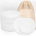 MAQIHAN Reusable Makeup Remover Pads - 15 Washable Cotton Rounds with Mesh Bag | High Absorbency, 3.15 Inch