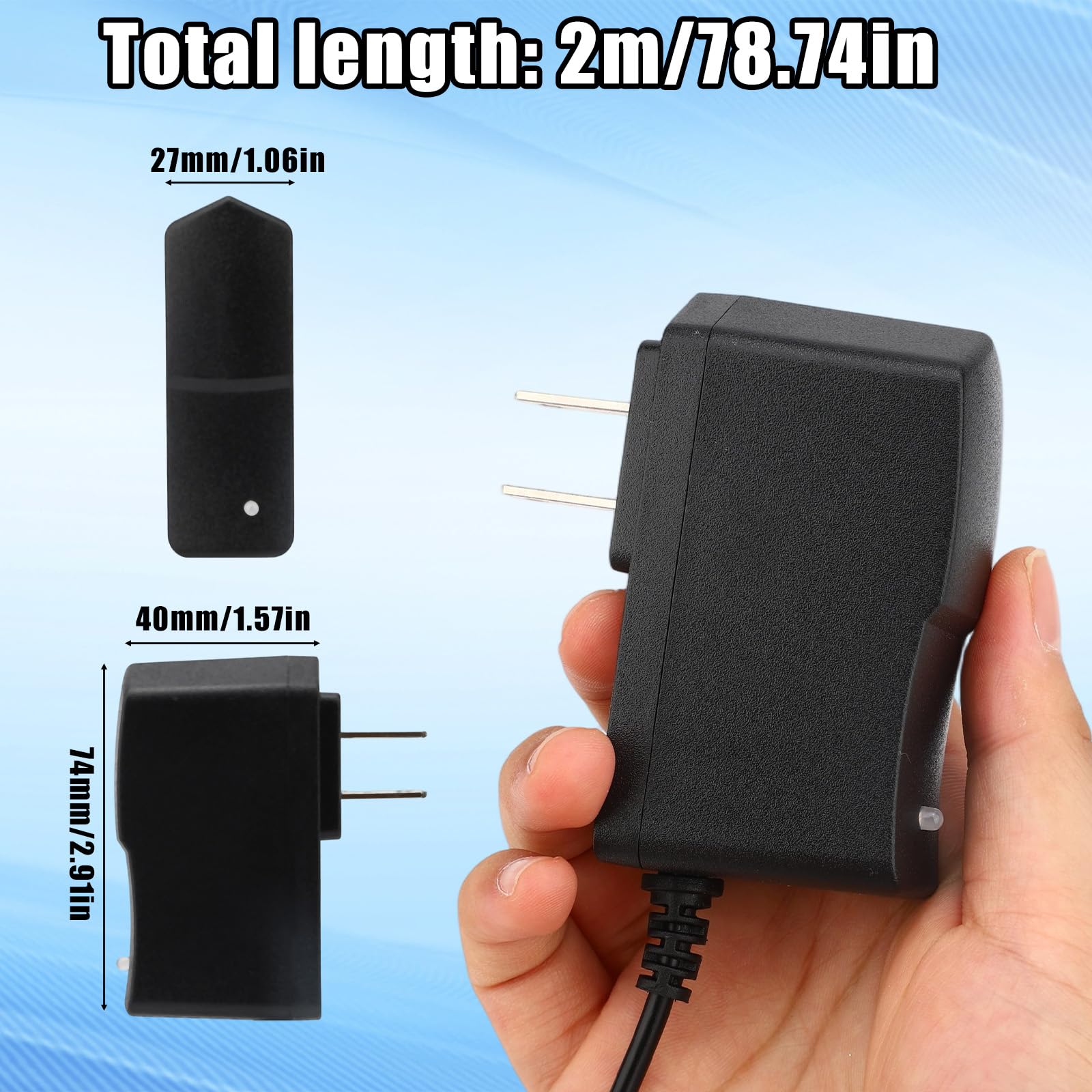 Cordless Vacuum Charger for H016 HA016, 26.5V Powerful Suction Replacement Charger Adapter Compatible with Homeika Stick Vacuum Cleaner Accessories & Parts (Black)