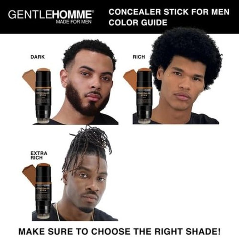 Skiennix Concealer Stick with Brush for Men - Full Coverage Dark Circle Eraser | Dual-Sided, Buildable (Medium)