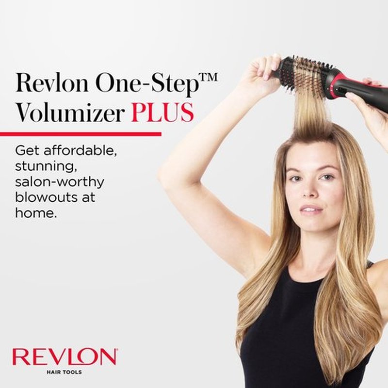 REVLON One Step Volumizer Plus Hair Dryer - Achieve Salon-Style Blowouts with Less Damage | Travel-Friendly Black Design