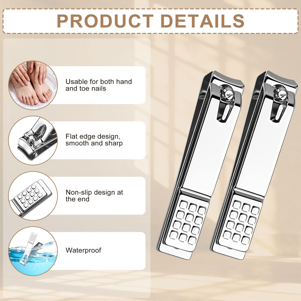 Lilingsty Nail Clippers Bulk, Fingernail Clippers Bulk, Individually Packaged, Straight-Blade Stainless Steel, Suitable for Travel, Hotels, Homeless, Charitable Organizations (20-Pack)
