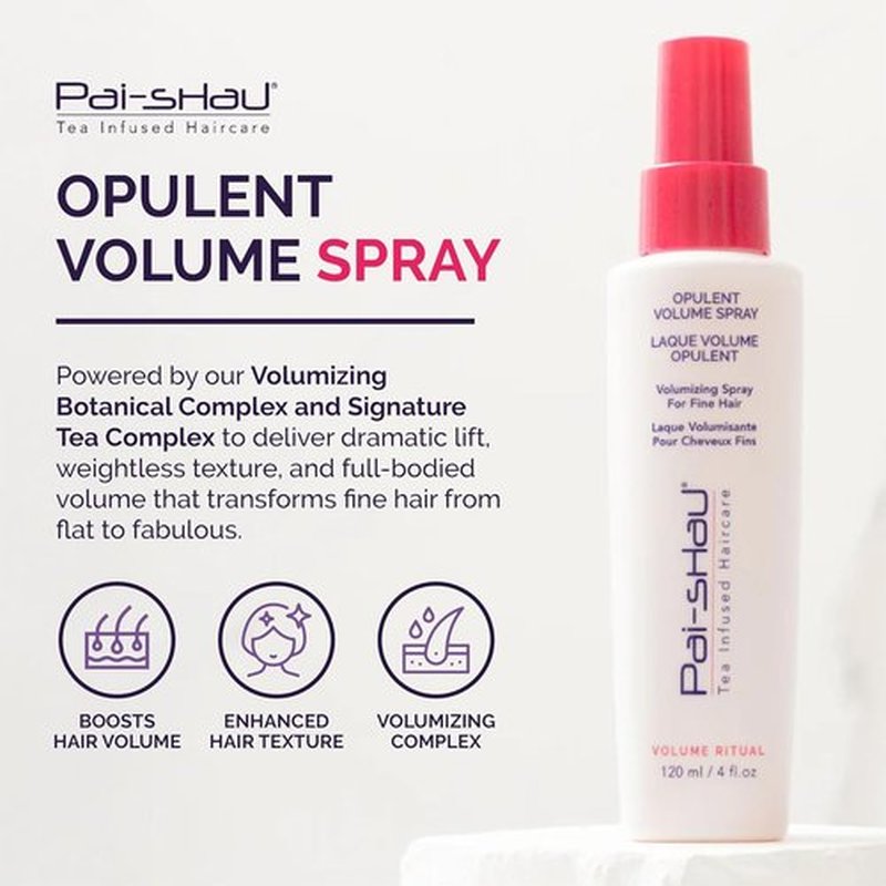 Pai-Shau Opulent Volume Spray - Lightweight Volumizing Hair Spray for Fine Hair (4 Fl Oz)