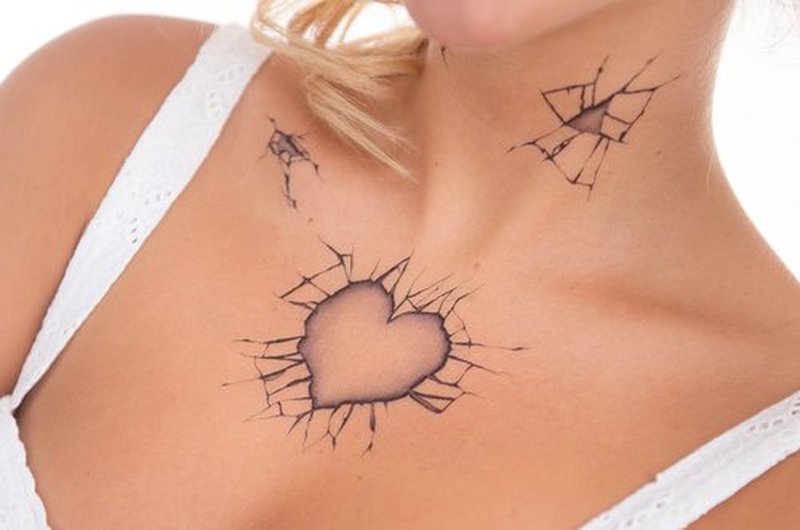 Tattoocrew 2 x Broken Doll Temporary Tattoo Halloween Costume for Men and Women, Adult, Face Sticker