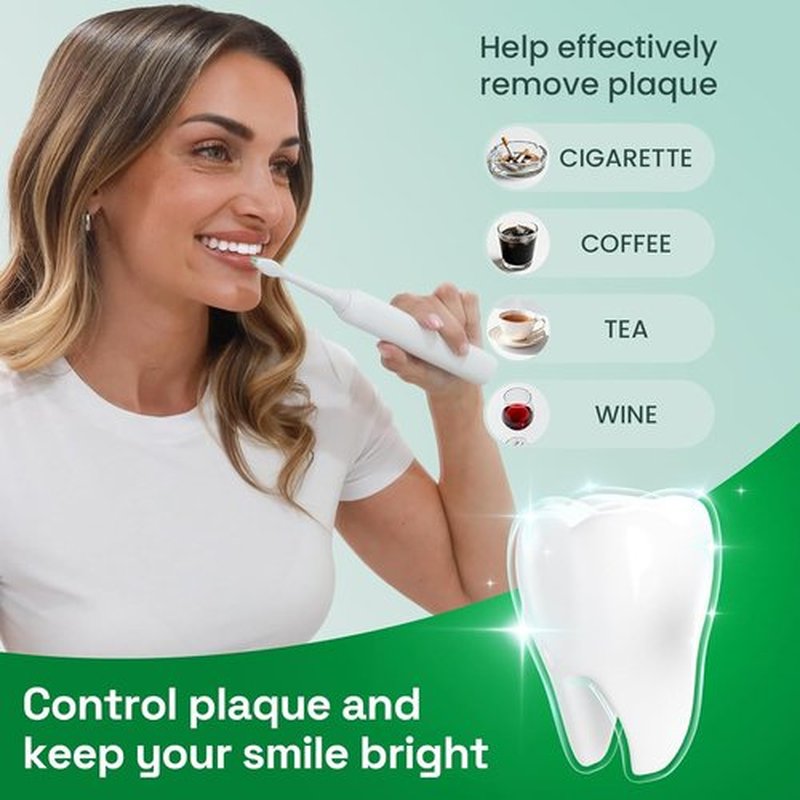 Brushmo Replacement Toothbrush Heads - Plaque Control for Philips Sonicare | 8 Soft Dupont Bristles, White