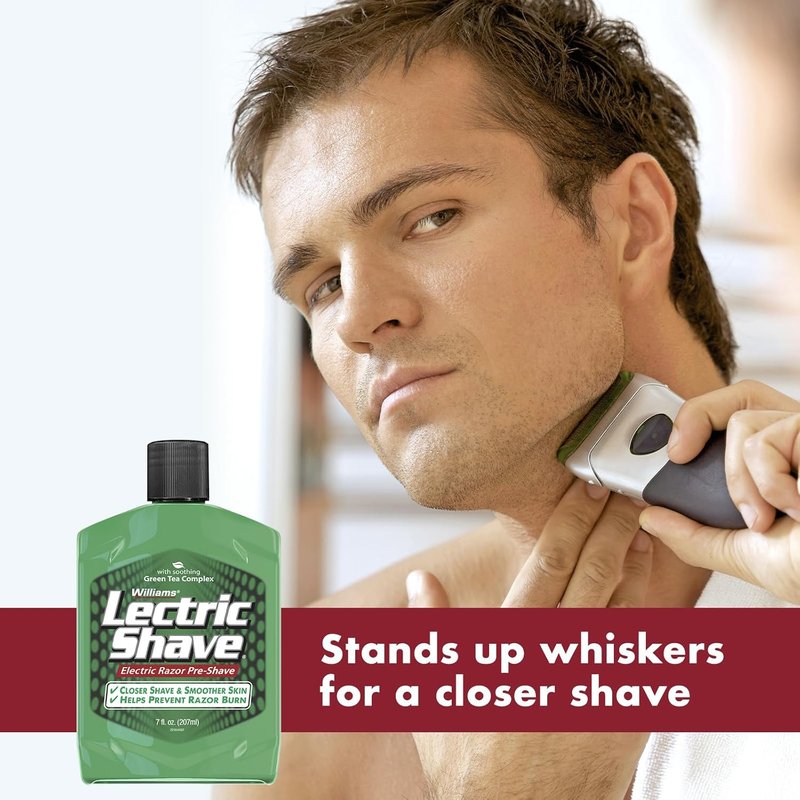 Williams Lectric Shave Electric Razor Pre-Shave Lotion - 7 Ounce for Smooth Shaving