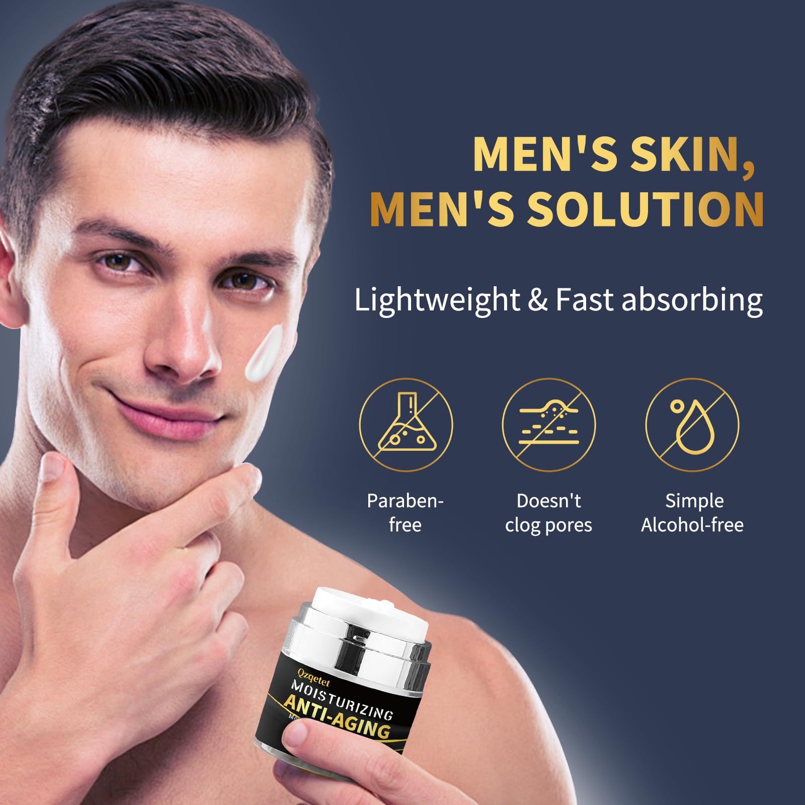 Men's Face Cream Anti Aging Face Moisturizer Cream Mens Face Lotion with Collagen, Retinol and Hyaluronic Acid Facial Men's Skin Care - Day & Night - 1.7 OZ