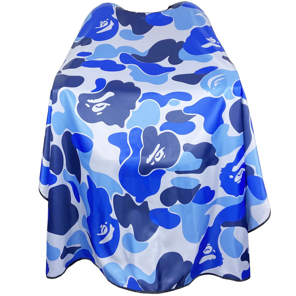 Barbohoo Barber Cape for Men Professional Hair Cutting Salon Cape with Snap Closures Waterproof Large Hairdressing Styling Cape Gown for Barber- 63”× 56” (New Camouflage D)