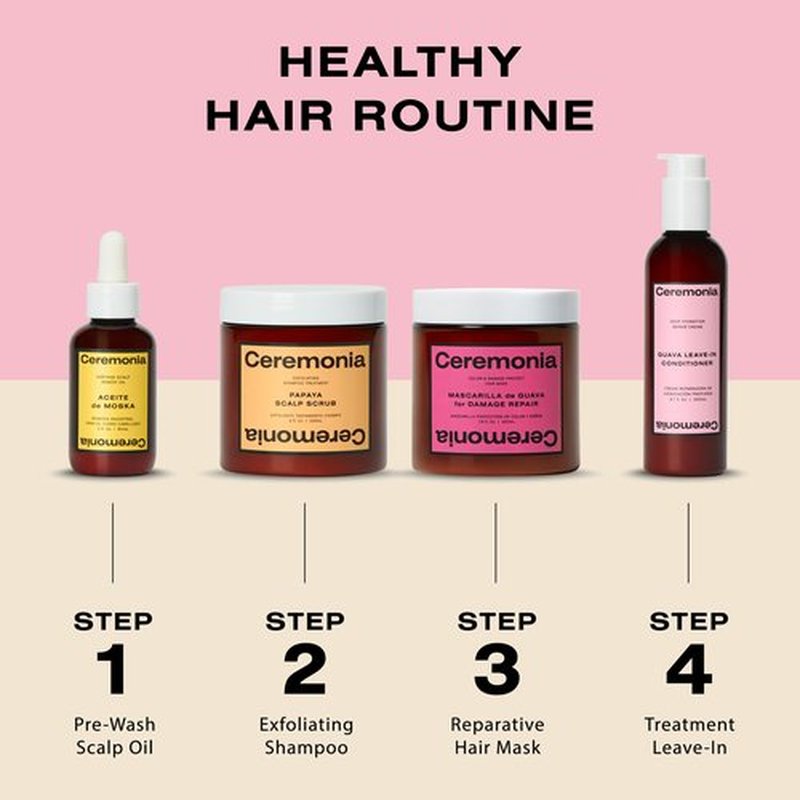 Ceremonia Guava Leave-In Conditioner Deep Hydration Repair Cream with Tamarind and Avocado, 6.7 Fl Oz | 200 mL