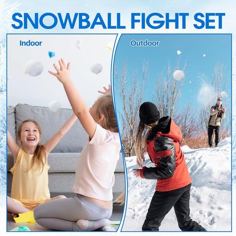 Skiennix 20 Pack Snow Toy Balls - Soft Plush Indoor Snow Fight Balls for Kids | Winter Fun & Christmas Decor