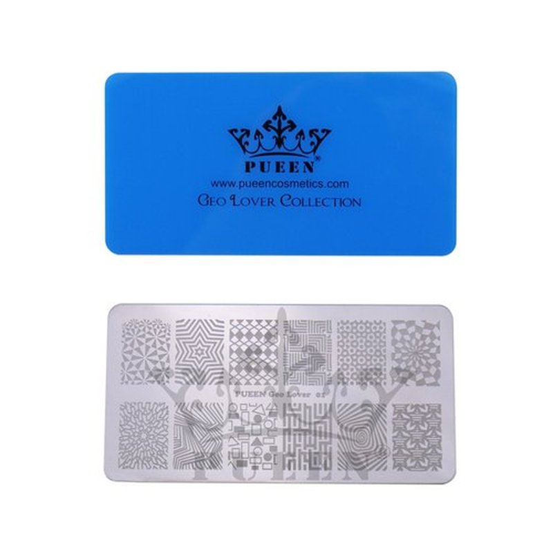 PUEEN Nail Art Stamping LOVE BOX I - 4 Lover Collection Plates - 125x65mm Unique Nailart Polish Stamping Manicure Image Plate Accessories Kit - BH000576