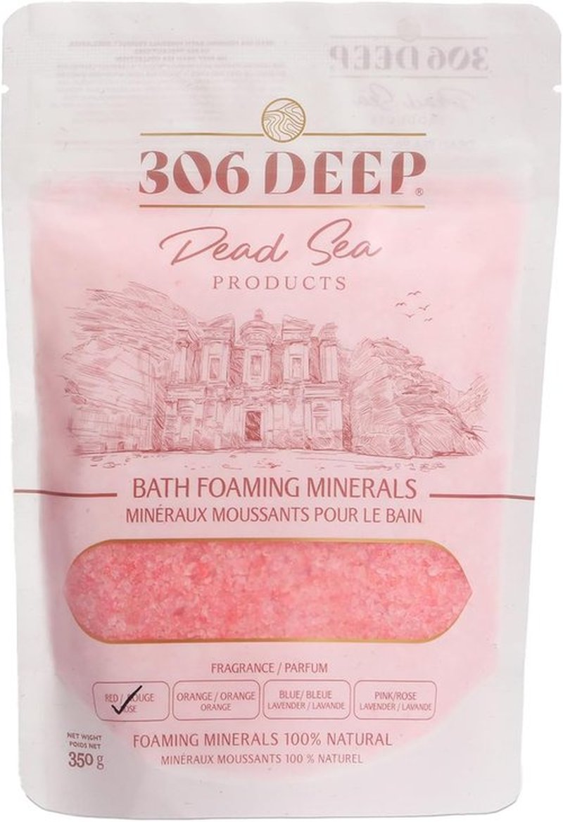 Red Dead Sea Coarse Bath Salts - Foaming Minerals with Rose Essential Oils for Relaxation | 306 oz