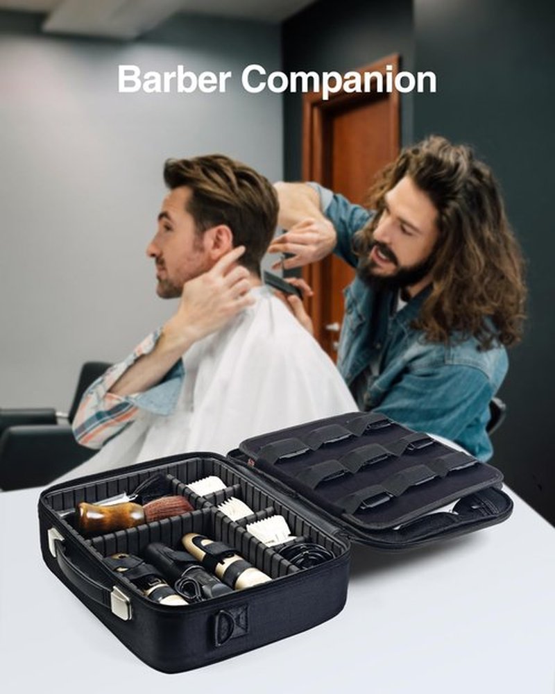 Luxtude Large Barber Case, Barber Bags for Clippers and Supplies, Travel Hair Clipper and Trimmer Case, Barbers Accessories for Wahl 5Star/Hatteker/Oneisal/Andis Grooming Kits