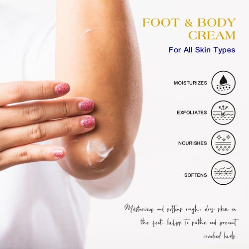 ASDToTio Urea Cream 40% - Foot Care for Dry Cracked Heels, Foot Lotion - With 2% Salicylic Acid, Tea Tree Oil, Shea Butter, Aloe Vera - For Feet, Hands, Heels, Elbows, Knees and More - 6 oz
