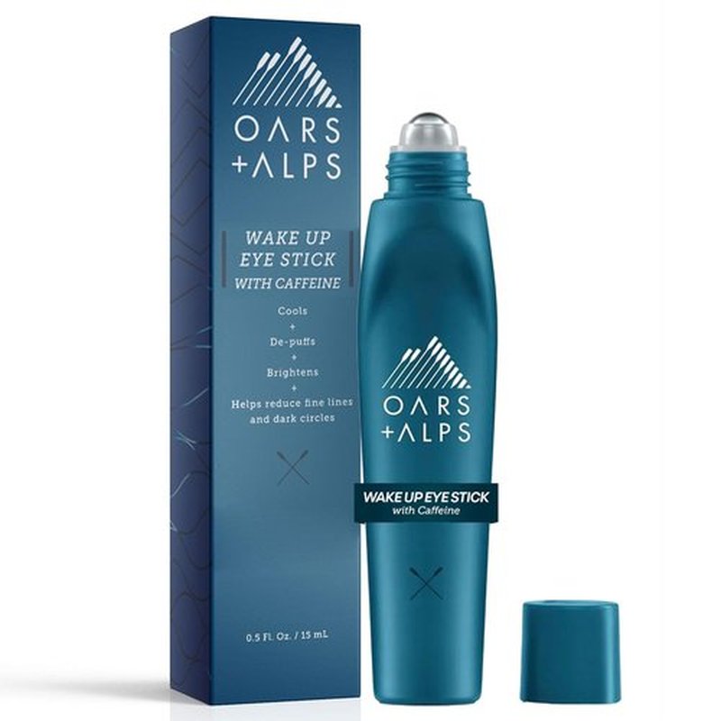 Oars + Alps Under Eye Roller - Caffeine & Aloe Vera Infused Eye Depuffer for Fine Lines | 0.5 Oz