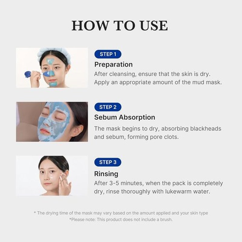 Medicube Zero Pore Blackhead Mud Facial Mask - Cooling & Pore Tightening - Quick Dry AHA/BHA/PHA Formula - 3.52 oz