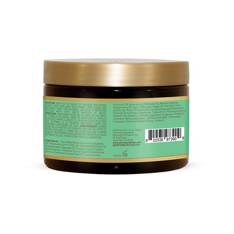 African Pride Feel It Formula Strengthening Leave-In Cream | Leave-In Conditioner & Hair Mask with Peppermint, Rosemary & Sage | Nourishes, Promotes Hair Growth, Frizz Control | 12 oz