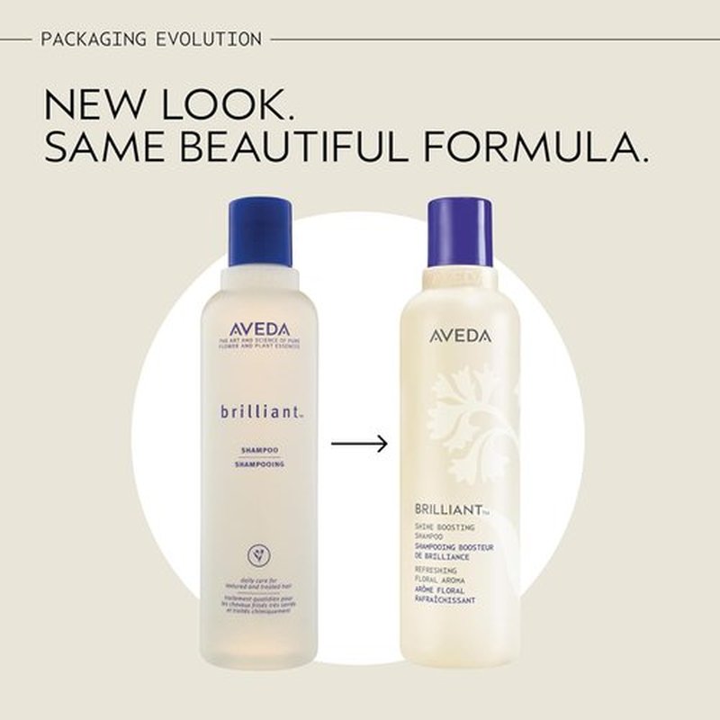 Aveda Brilliant Shine Boosting Shampoo - Adds Shine & Removes Build-Up | All Hair Types | 8.5 Fl Oz