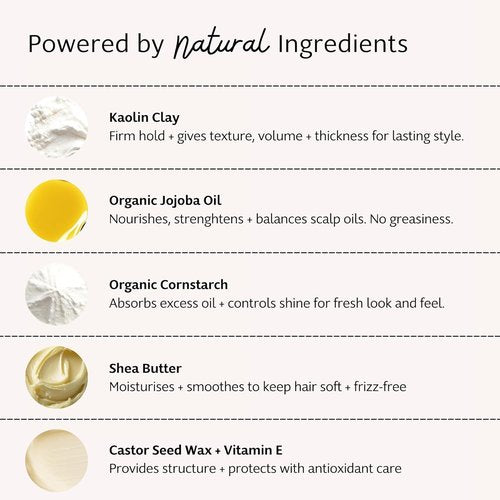 Slo Natural Hair Clay - Vegan & Cruelty-Free Styling Alternative for All Hair Types | Natural Hold, 2.29oz/65g