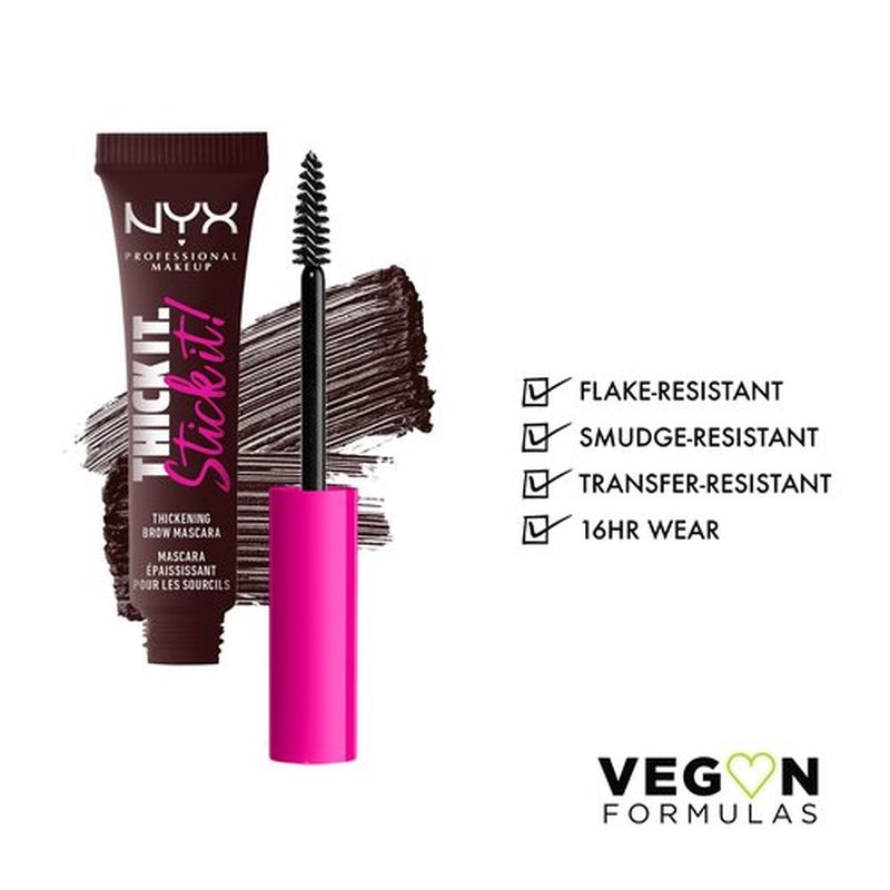 NYX Pro Makeup Thick It Stick It Thickening Brow Mascara Espresso & The Brow Glue Extreme Hold Clear Brow Gel