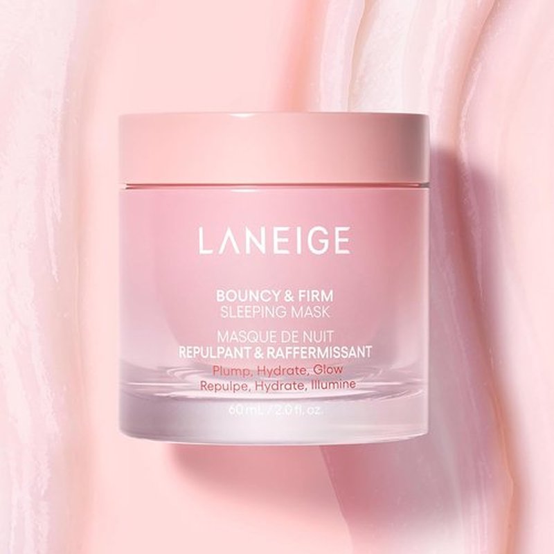 LANEIGE Bouncy & Firm Sleeping Mask - Revitalize Skin with Peony & Collagen Complex, 2.7 oz