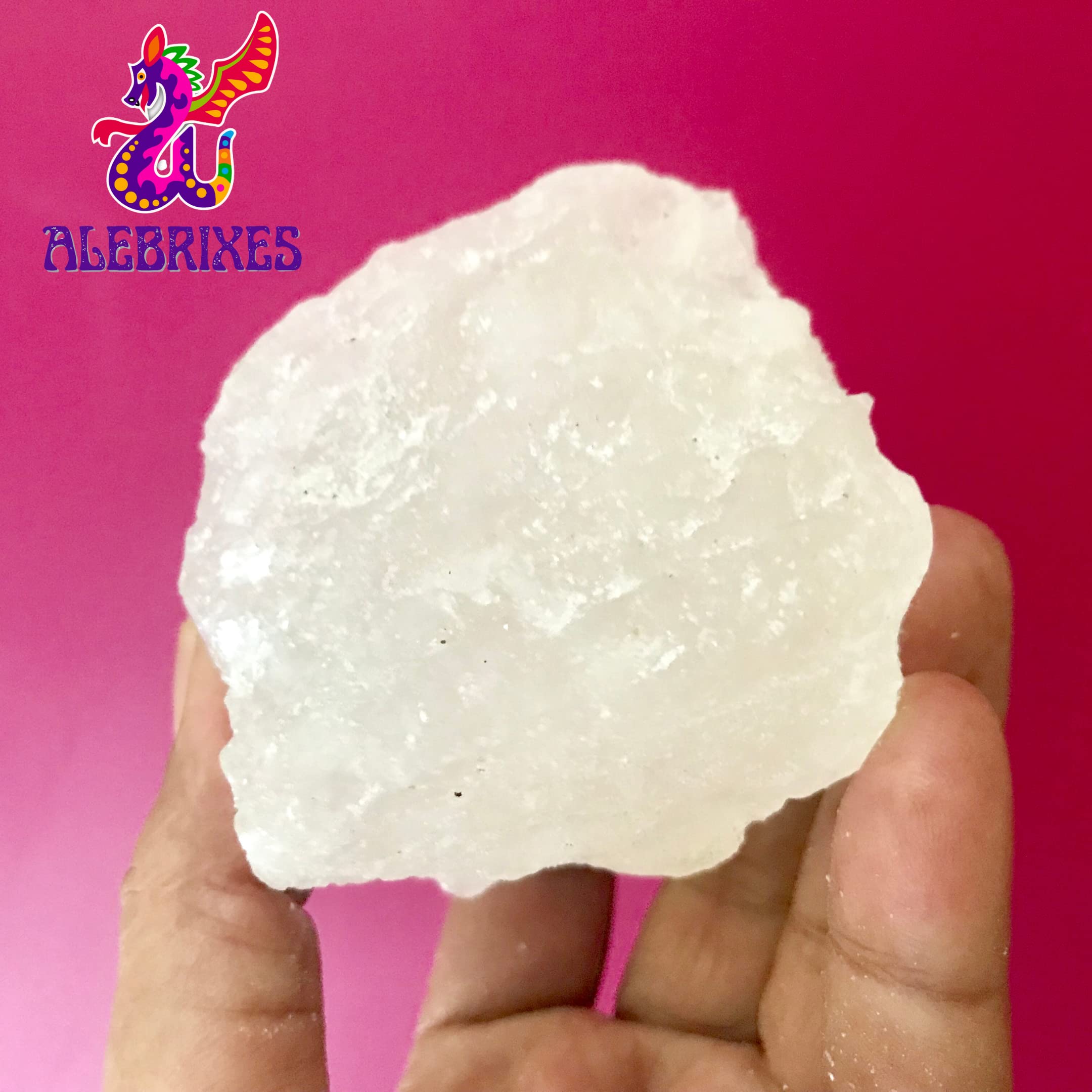 Alebrixes | Alum Stone Rocks| White Alum Crystal Blocks | Piedra De Alumbre Natural Entera | Natural Deodorant & Antiperspirant | For Cooking, Beauty & Health.