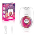 VGR706 Professional Epilator for Women, Portable Cordless Enhanced Hair Removal Device, Gentle Operation Silent Design, 18 Tweezer System, Rechargeable Full-Body Epilator for Legs/Underarm/Back(Red)