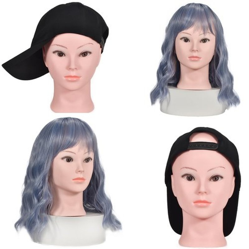 RUISIMEI Female Cosmetology Bald Manikin Mannequin Head for Wigs Making Wig Display Hat Display Glasses Display with Free Clamp