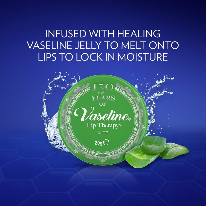 Vaseline Lip Therapy - Aloe Lip Balm for Deep Moisturization | 20g for Very Dry Lips