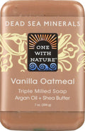 Dead Sea Minerals Soap, Shea Butter, Argan Oil, Magnesium, Sulfur, Minerals, All Skin Types, Problem Skin, Therapeutic, Natural, Vanilla Oatmeal, 7 Oz Bar (1 Pack)