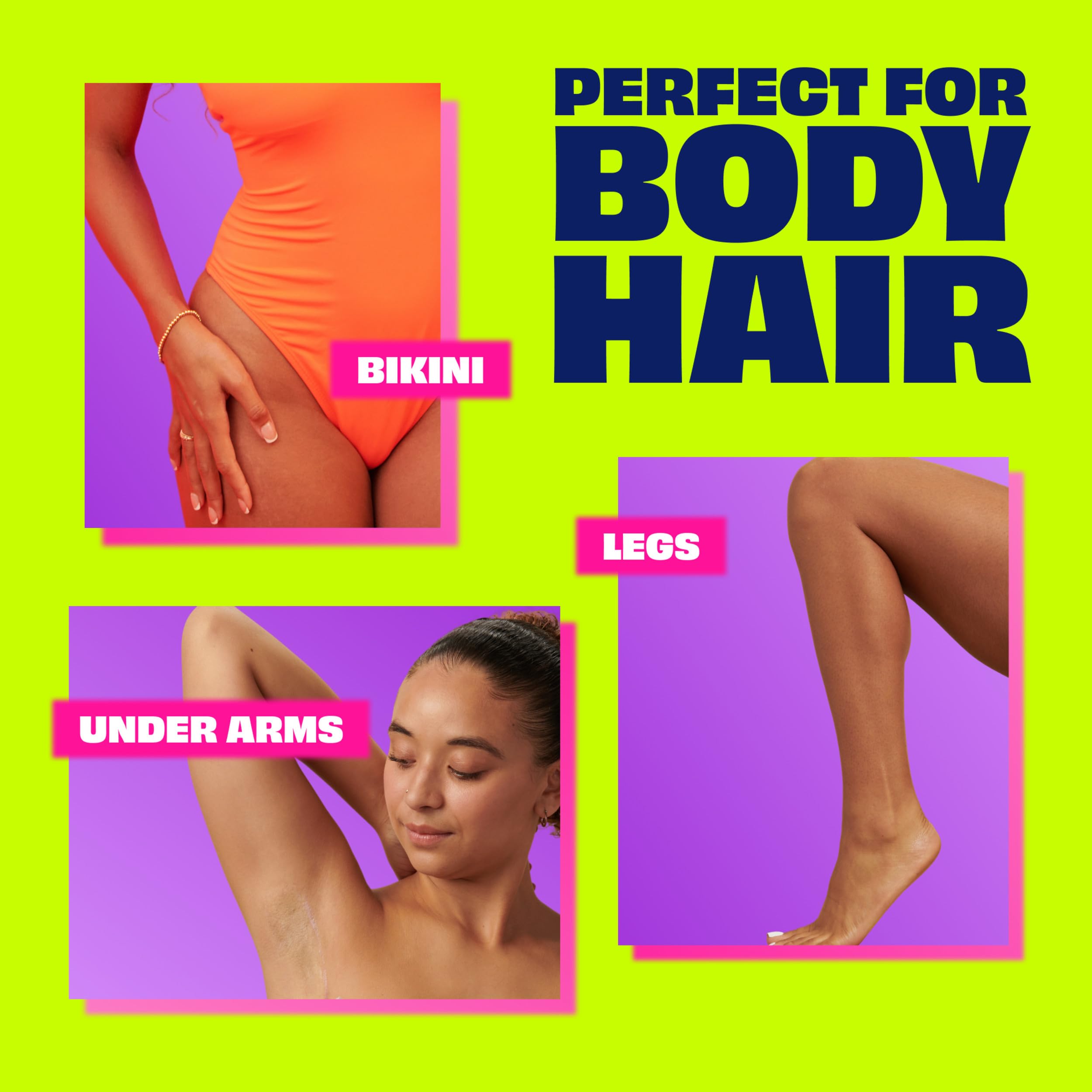 Nair Hair Remover Wax Ready Strips for Legs & Body, No Mess Waxing Kit for Hair Removal, 6-pack Wax Strips, 40ct Each Wax Kit