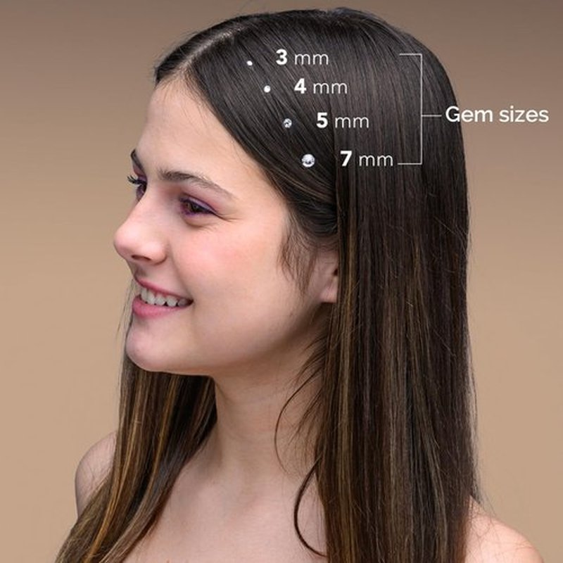 blinger® Shimmer Starter Set with Gold-Plated blinger Styling Tool & 90 Precision-Cut Glass Crystals – as seen on Shark Tank | Hair-Safe Accessories for Women | Hair Jewelry for Parties & Gifts