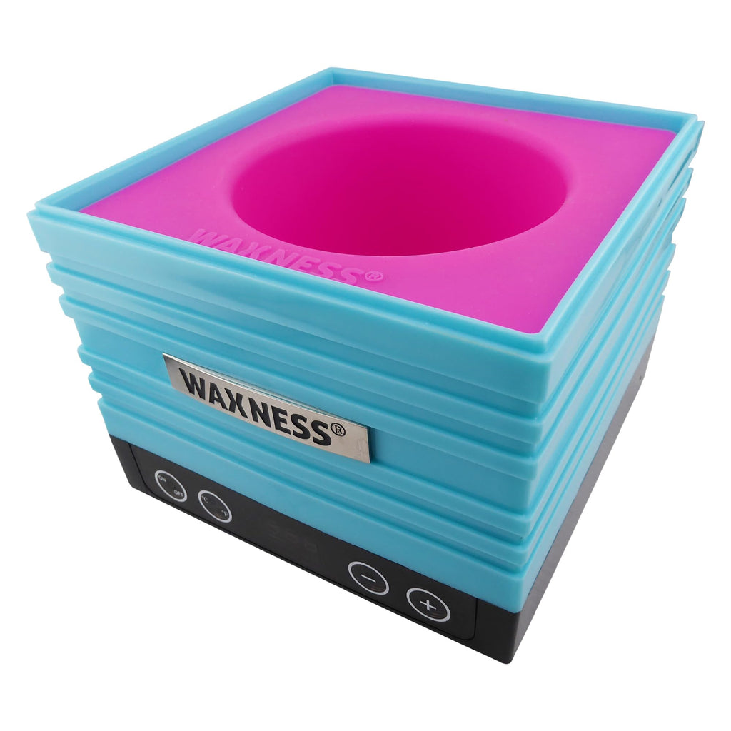 Waxness W-CUBE Digital Professional Wax Heater – Teal, 1 lb Capacity, Digital Temperature Control with Memory, 100W, for Professional Use