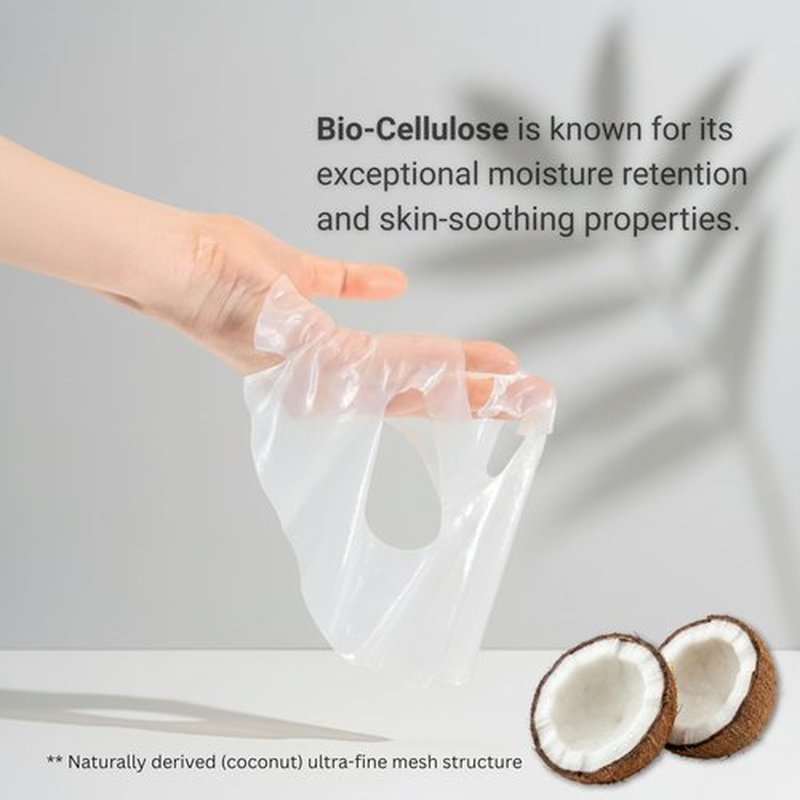 GONGHUHA Red Ginseng Bio Cellulose Face Mask - Deep Hydrating Sheet Mask with Honeysuckle & Cica - Soothing Korean Skincare for Glowing Skin - 5 Count Box
