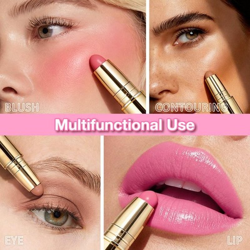 Kaely Contour Blush Multiuse Stick Makeup, Cream Bronzer Contouring Sticks Palette Face Make Up Set, Ultra-Creamy Radiant Finish Formula, Vegan & Cruelty-free, 3Pcs-01+02+03