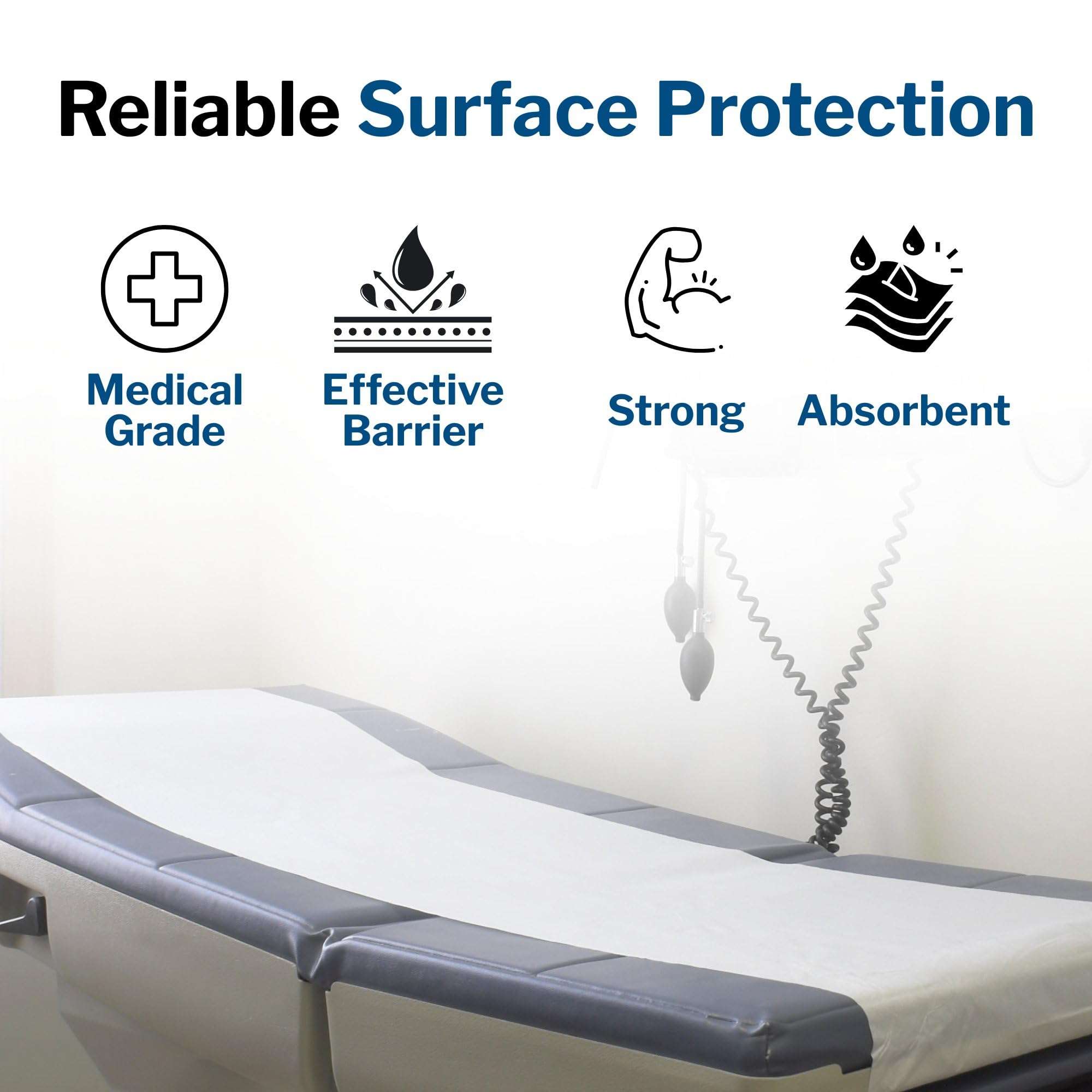McKesson Medical Exam Table Paper Rolls [12 Rolls] – 18 in x 225 ft White Standard Smooth Disposable Bed Cover for Doctor, Spa, Diaper Changing, Waxing, Nursing, Chiropractor, Patternmaking, Tracing