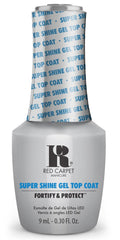 RC Red Carpet Manicure F&P Super Shine Top Coat – High-Gloss Gel Top Coat with Vitamin A & Biotin for Long-Lasting Shine & Durability – Quick Dry, Perfect for Professional & At-Home Use, 0.3 Ounce.