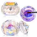 Dappen Dish with Lid for Acrylic Powder Nails Diamond Styling Design Crystal Glass Monomer Dampen Dish Holder for Nail Acrylic Liquid (8)