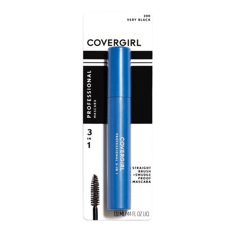 COVERGIRL Professional Mascara Regular Brush Very Black 200, (Packaging may vary) 0.3 Fl Oz (Pack of 2)