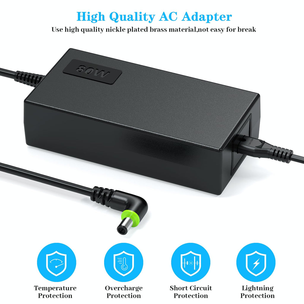 HHZ 80W Charger Compatible with Philips DS500 DS700 DSX510H11C DSX520T11C, DreamStation 2 Respironics CPAP Auto Pro Ref 1144267 MEA080A12C 12V 6.67A Adapter 1118499 100589 Power Cord Supply