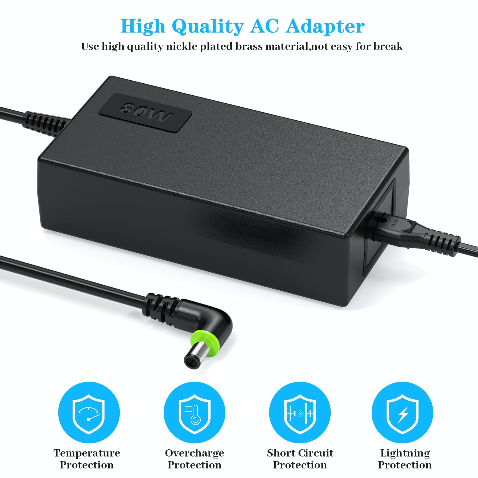 HHZ 80W Charger Compatible with Philips DS500 DS700 DSX510H11C DSX520T11C, DreamStation 2 Respironics CPAP Auto Pro Ref 1144267 MEA080A12C 12V 6.67A Adapter 1118499 100589 Power Cord Supply