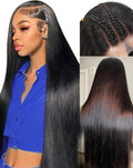 Sealusa 30 Inch 13x6 Lace Front Wigs Human Hair Real 100% Virgin Hair Can Last 6-9 Months Life Straight Human Hair Wig 200% Density Soft Silky Smooth HD Lace Frontal Wig Tangle-Free Natural Black