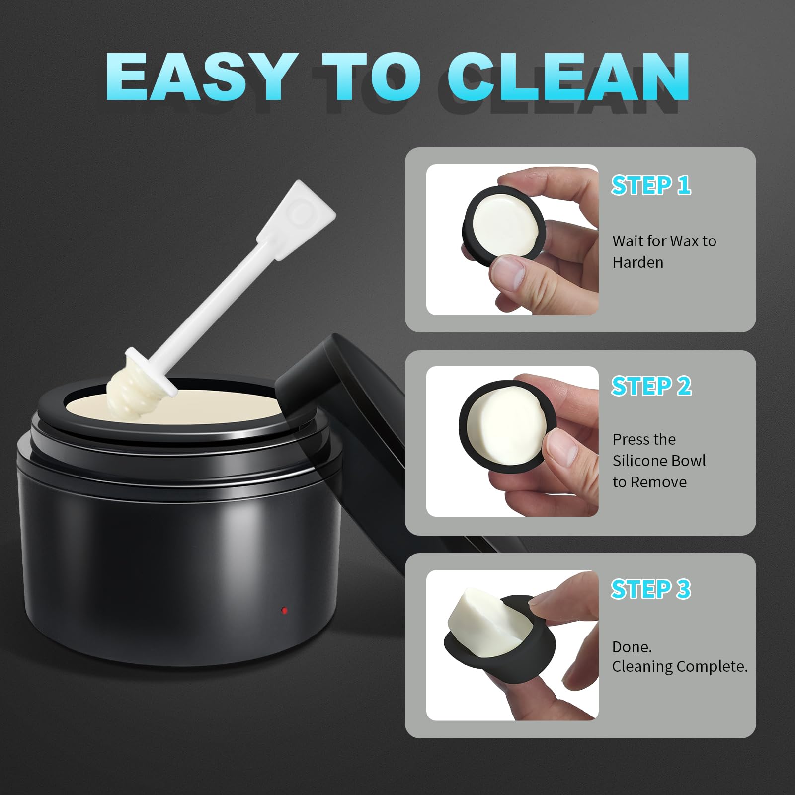 Galdino Nose Wax Kit Men & Women, Nose Hair Wax Kit With 30 Sticks, Painless Nose & Ear Hair Removal, Usb Fast Heat Mini Wax pot, Smart Constant Temp