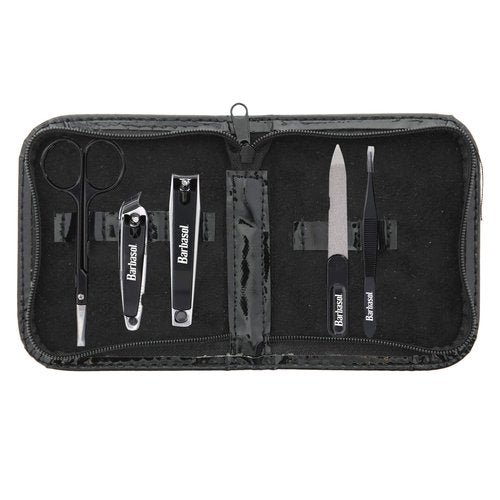 Barbasol CBG11001BLK 6-Piece Nail Grooming Set with Travel Case - Black