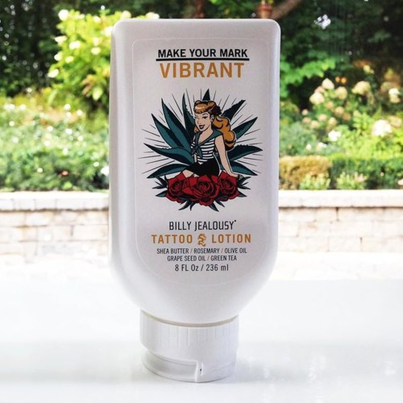 Billy Jealousy Tattoo Lotion - Nourishing Aftercare with Shea Butter & Green Tea Extract for All Skin Types