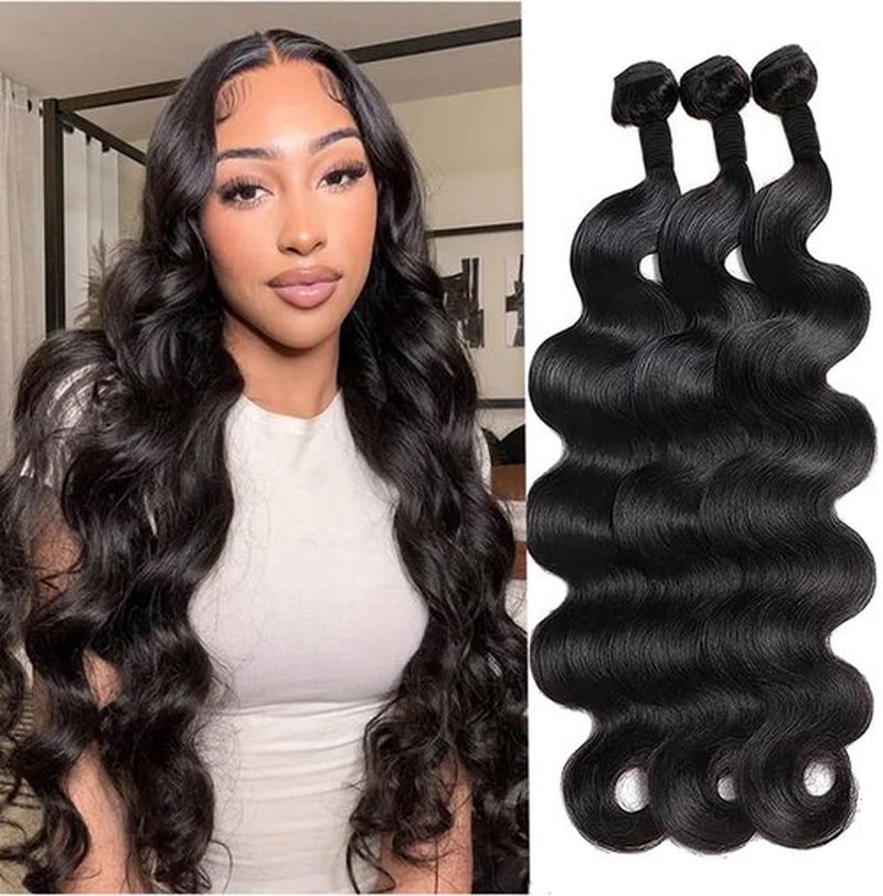 12A Unprocessed Brazilian Human Hair Body Wave human hair bundles 3 Bundles 18 20 22 Inch Natural Black soft Smooth Double Weft Quick Weft Extensions for Women