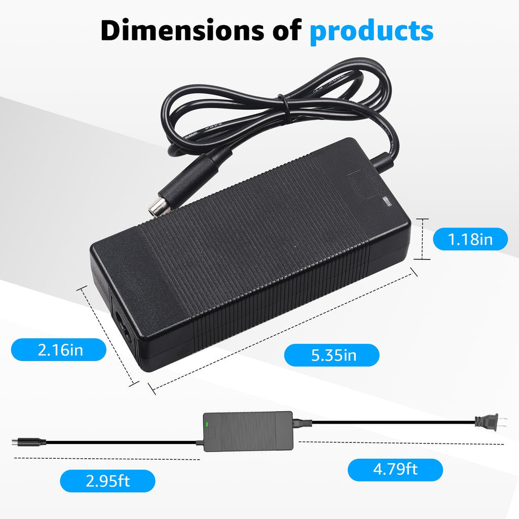 Norward 42V Charger for Phantomgogo A9 A8, Compatible with Phantom GO A9 Foldable 350W Motor 36V 10.4Ah Lithium Battery Charger